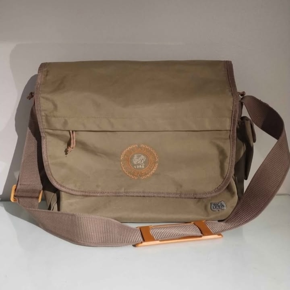 Rica Lewis Khaki Canvas Messenger Bag